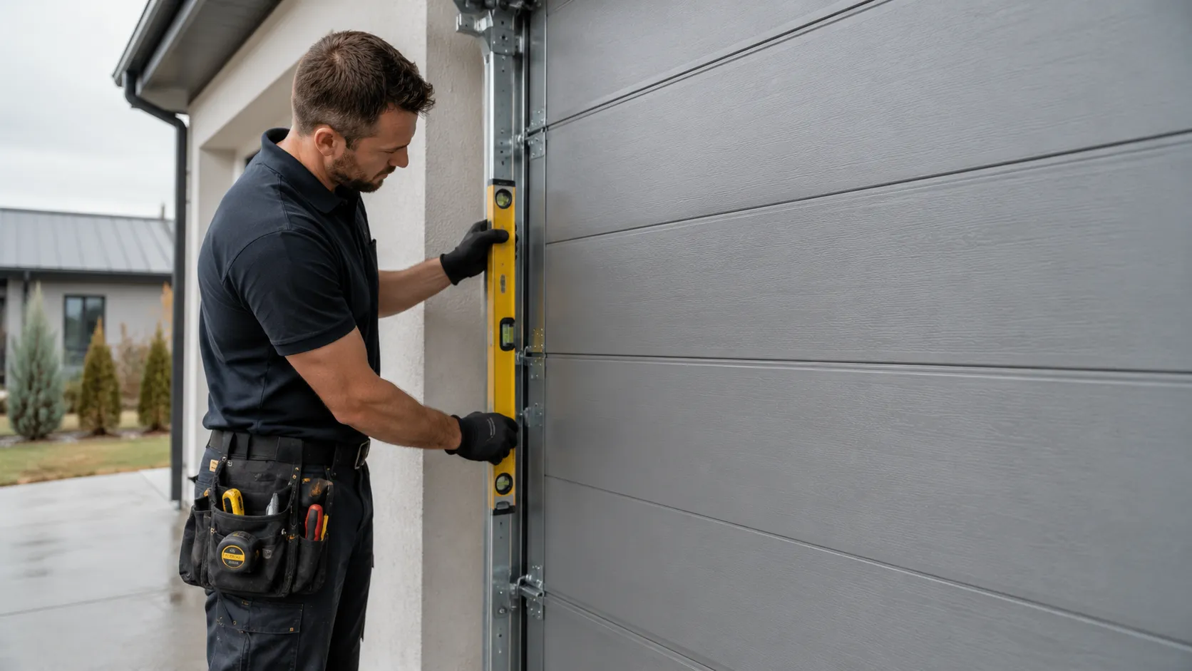 Full-view glass garage door