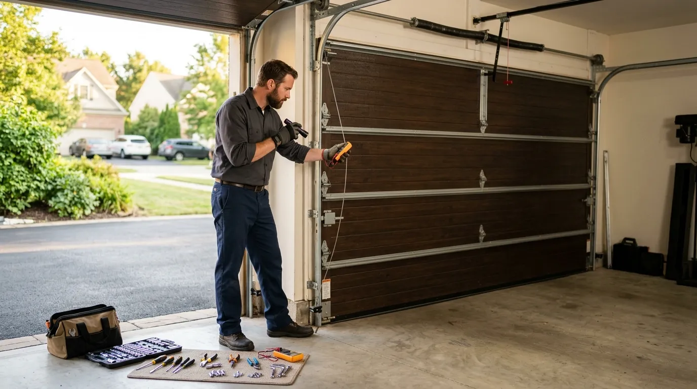 Insulated panel garage door
